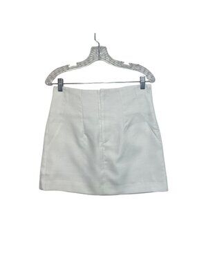 L.I.A Love Is All High Waisted Mini Skirt Womens Medium White New WOT